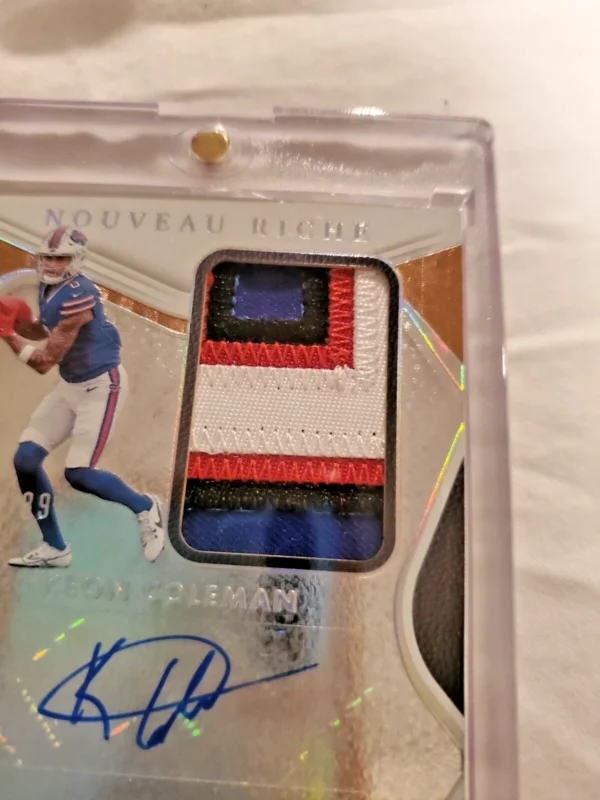 2024 Gold Standard Nouveau Riche Autograph patch Holo Silver Keon Coleman /89 - Image 10