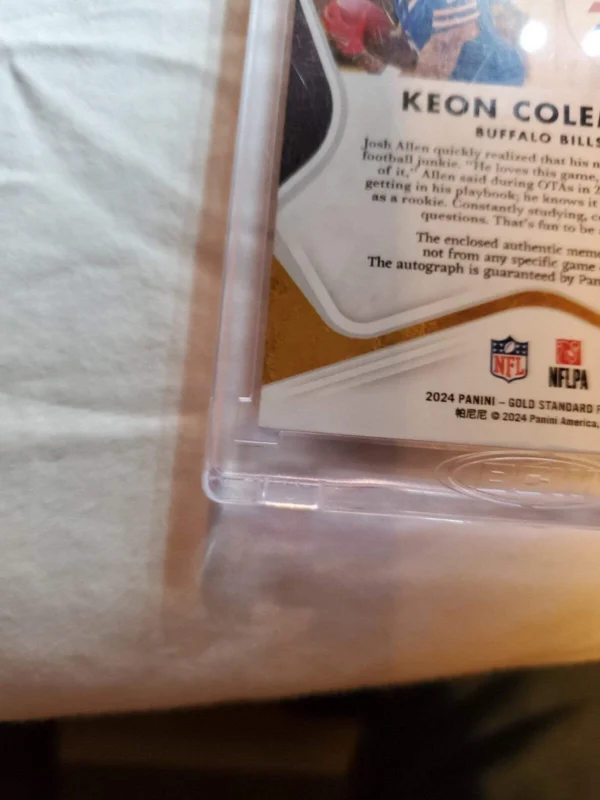 2024 Gold Standard Nouveau Riche Autograph patch Holo Silver Keon Coleman /89 - Image 7