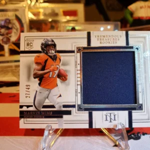 2023 National Treasures Football Rookie Treasures Marvin Mims Patch /49