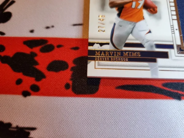 2023 National Treasures Football Rookie Treasures Marvin Mims Patch /49 - Image 7