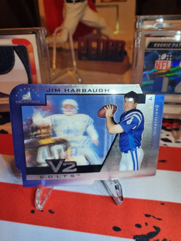 1997 Pinnacle Inscriptions Jim HARBAUGH V2 HOLOGRAM #V16 - Image 2