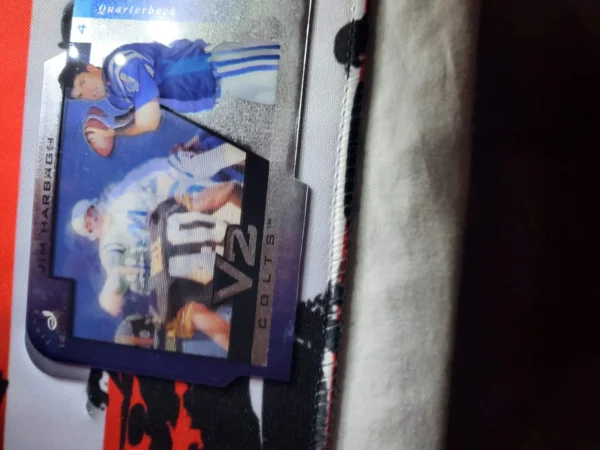 1997 Pinnacle Inscriptions Jim HARBAUGH V2 HOLOGRAM #V16 - Image 7
