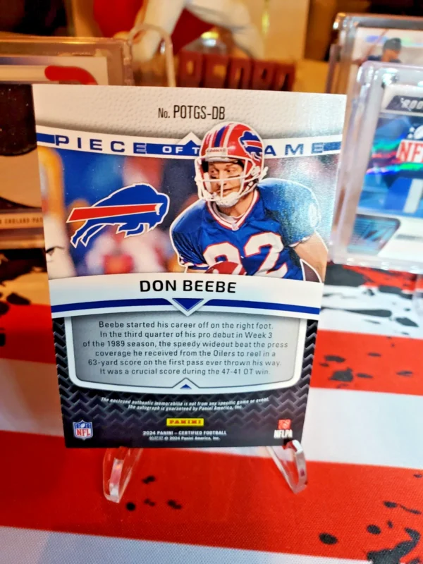 2024 Panini Certified - Piece of the Game Signatures Don Beebe #POTGS-DB /149... - Image 3