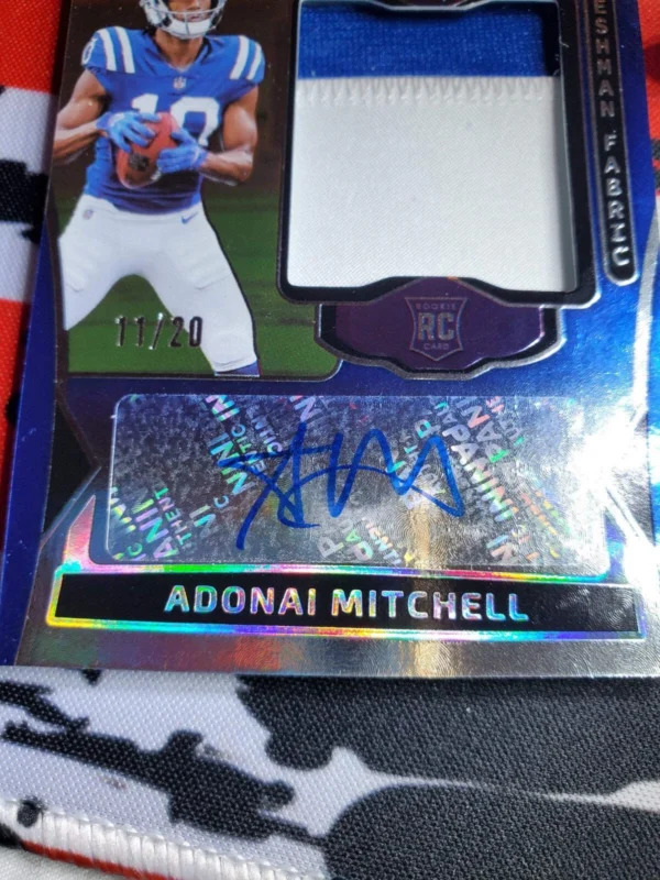 2024 Panini Certified - Freshman Fabric Mirror Signatures Adonai Mitchell... - Image 9