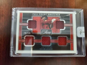 2023 Panini Three and Two - Full Count Swatches Druw Jones #FCS-28 /60 (MEM, RC)