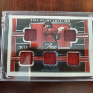 2023 Panini Three and Two - Full Count Swatches Druw Jones #FCS-28 /60 (MEM, RC)