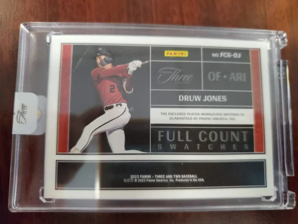 2023 Panini Three and Two - Full Count Swatches Druw Jones #FCS-28 /60 (MEM, RC) - Image 2