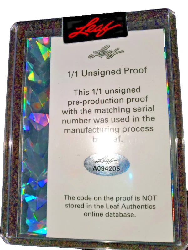 2024 Leaf Pre-production Proof Walker Kessler Zebra Rc 1/1 - Image 2