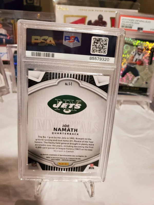 2023 Certified Joe Namath Immortals Mirror Green /5 - Image 3