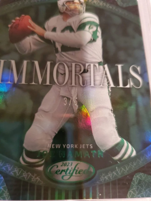 2023 Certified Joe Namath Immortals Mirror Green /5 - Image 4